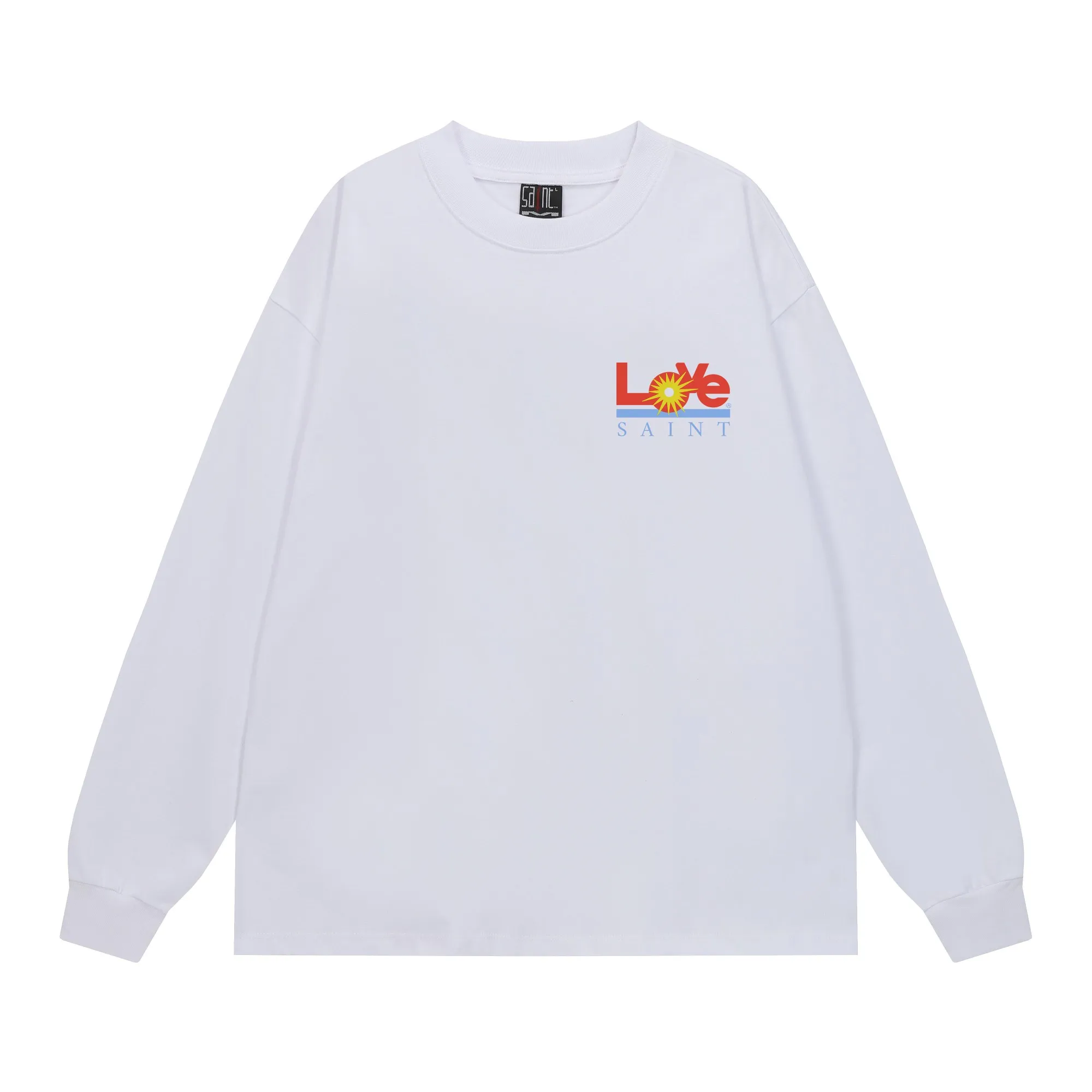 #SA82 SAINT pure cotton long-sleeved T P150 Color: White Size: S-XL